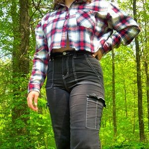 Forever 21 cropped plaid
